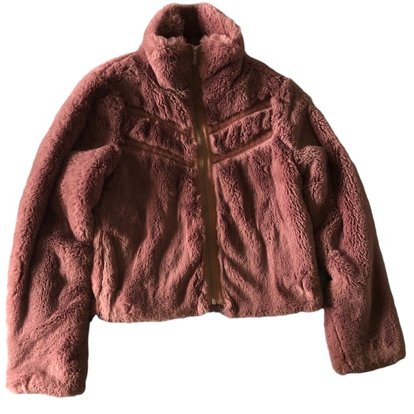 Anthropologie Pink Faux Fur Jacket - XS - Picture 3 of 4